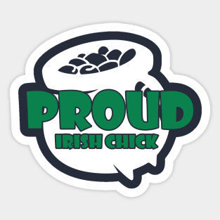 Proud Irish chick (white) Sticker